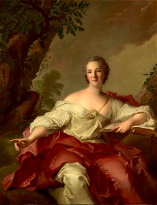 Jean-Marc Nattier - Madame Geoffrin. Free illustration for personal and commercial use.