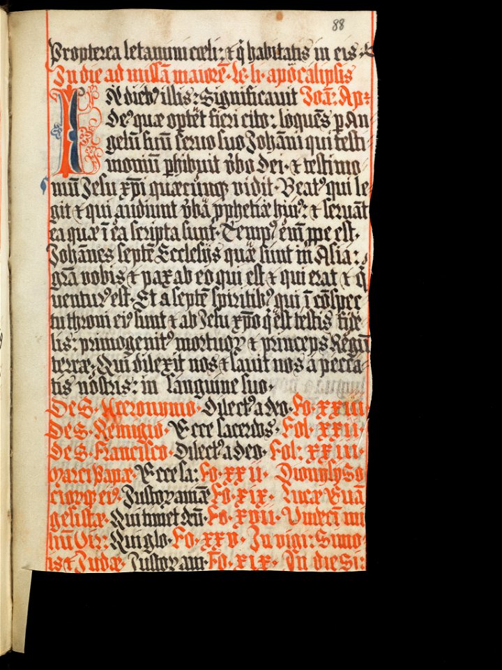 Aarau, Aargauer Kantonsbibliothek, MsWettF 13, f. 88r – Epistolare OCist