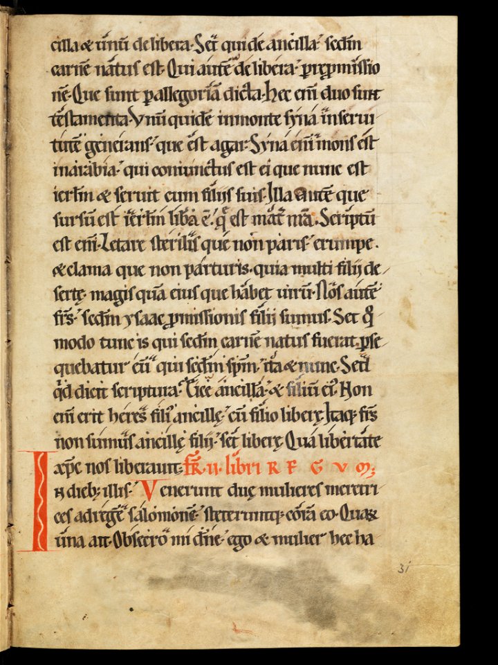 Aarau, Aargauer Kantonsbibliothek, MsWettF 13, f. 31r – Epistolare OCist
