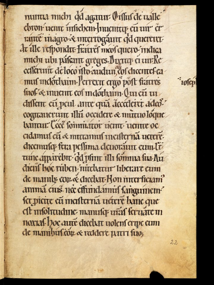 Aarau, Aargauer Kantonsbibliothek, MsWettF 13, f. 22r – Epistolare OCist