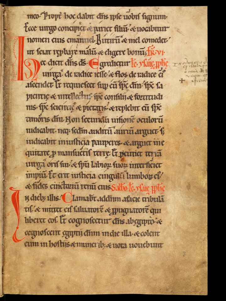 Aarau, Aargauer Kantonsbibliothek, MsWettF 13, f. 3r – Epistolare OCist