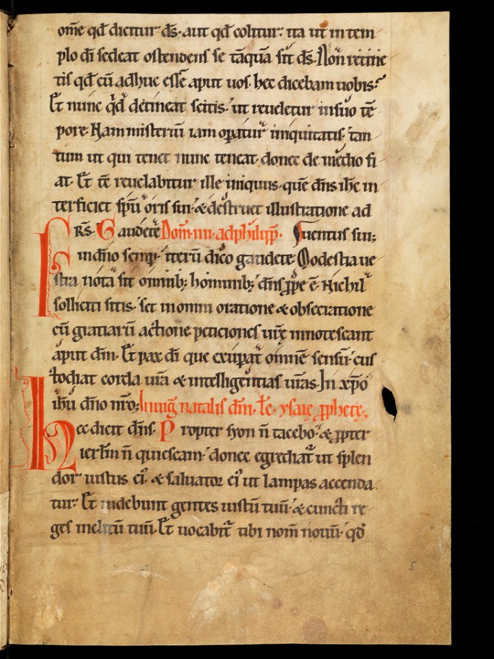 Aarau, Aargauer Kantonsbibliothek, MsWettF 13, f. 5r – Epistolare OCist