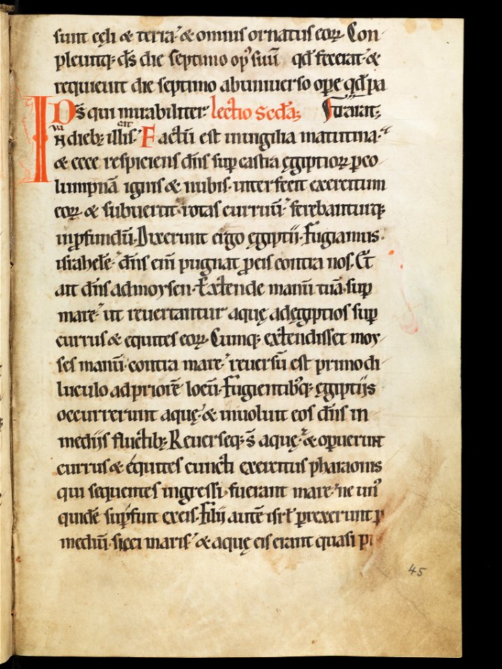 Aarau, Aargauer Kantonsbibliothek, MsWettF 13, f. 45r – Epistolare OCist