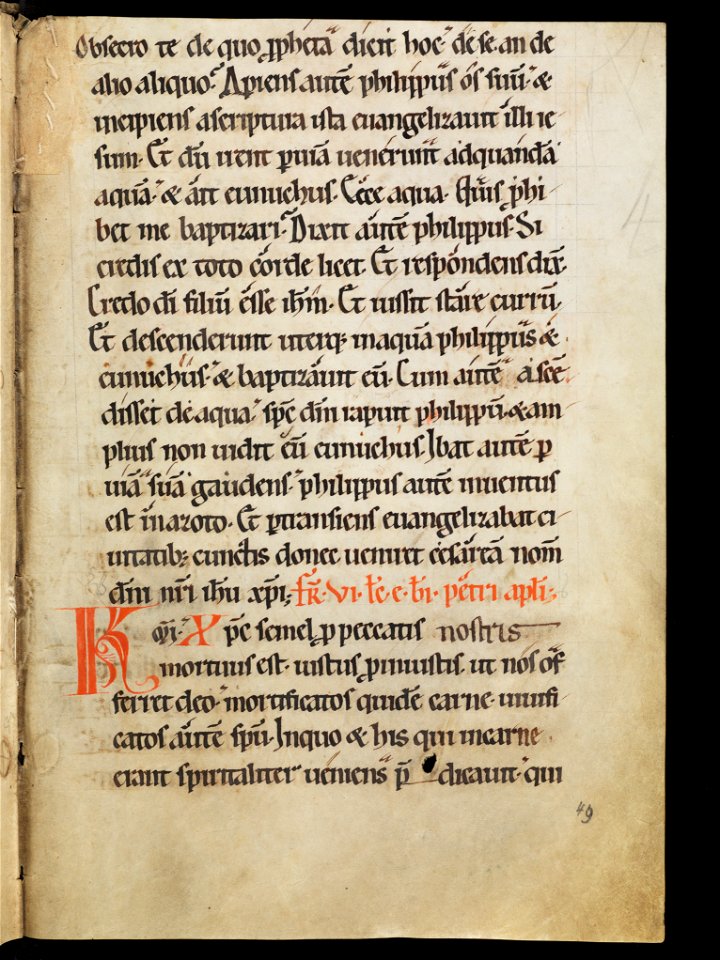Aarau, Aargauer Kantonsbibliothek, MsWettF 13, f. 49r – Epistolare OCist
