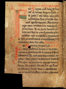 Aarau, Aargauer Kantonsbibliothek, MsWettF 13, f. 1v – Epistolare OCist