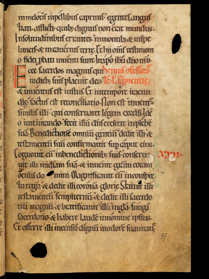 Aarau, Aargauer Kantonsbibliothek, MsWettF 13, f. 97r – Epistolare OCist