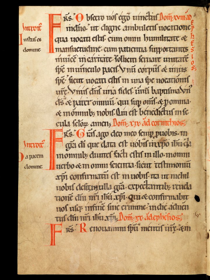 Aarau, Aargauer Kantonsbibliothek, MsWettF 13, f. 72v – Epistolare OCist