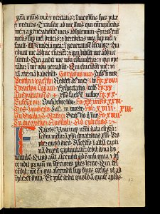 Aarau, Aargauer Kantonsbibliothek, MsWettF 13, f. 87r – Epistolare OCist
