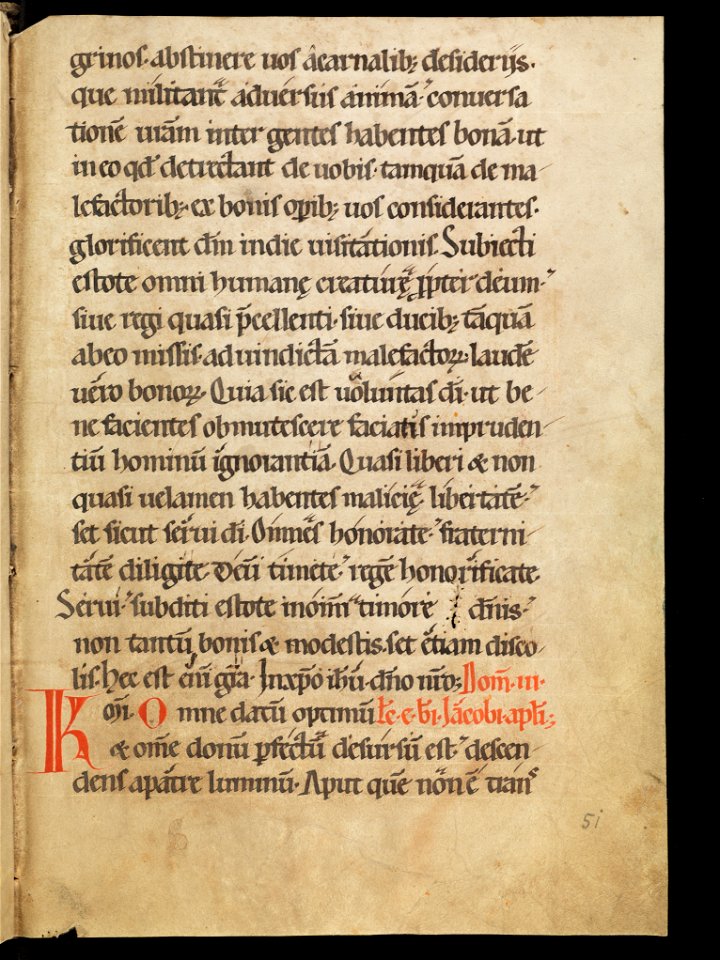 Aarau, Aargauer Kantonsbibliothek, MsWettF 13, f. 51r – Epistolare OCist