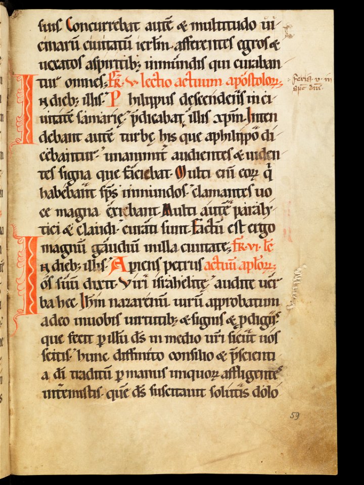 Aarau, Aargauer Kantonsbibliothek, MsWettF 13, f. 59r – Epistolare OCist