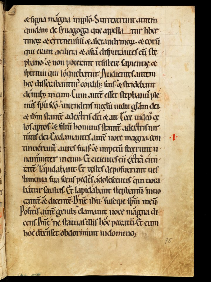 Aarau, Aargauer Kantonsbibliothek, MsWettF 13, f. 75r – Epistolare OCist