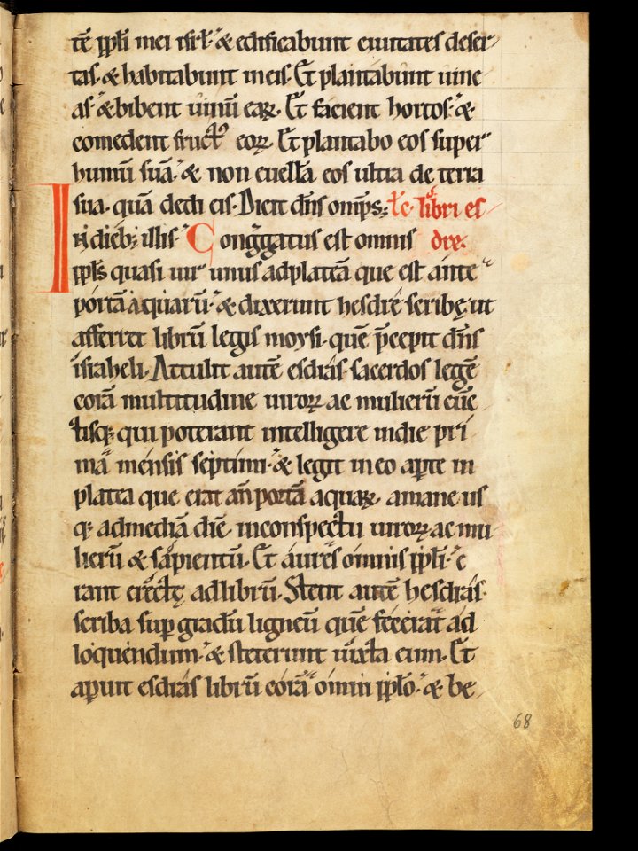 Aarau, Aargauer Kantonsbibliothek, MsWettF 13, f. 68r – Epistolare OCist