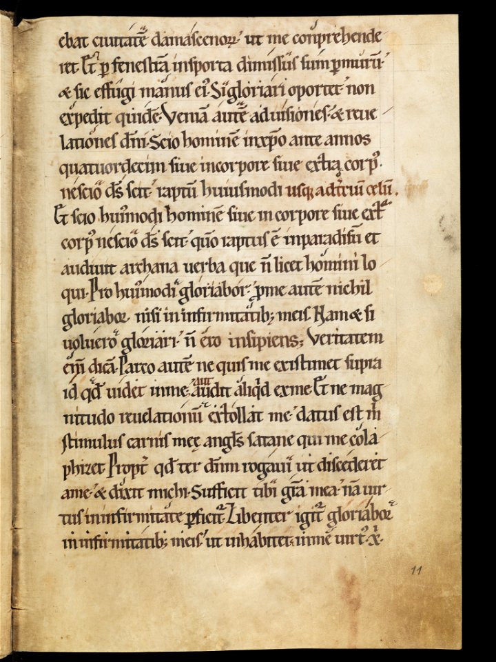 Aarau, Aargauer Kantonsbibliothek, MsWettF 13, f. 11r – Epistolare OCist