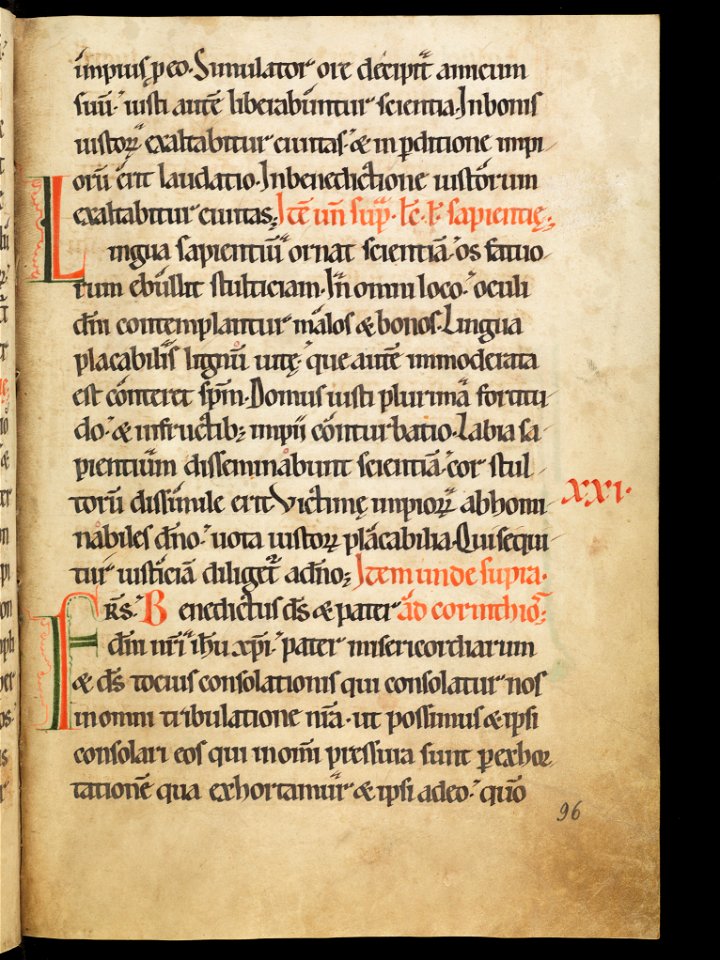 Aarau, Aargauer Kantonsbibliothek, MsWettF 13, f. 96r – Epistolare OCist