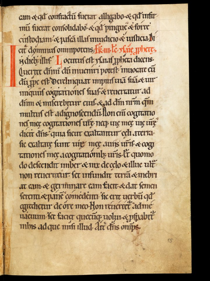 Aarau, Aargauer Kantonsbibliothek, MsWettF 13, f. 15r – Epistolare OCist