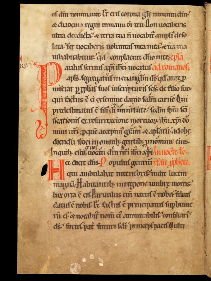Aarau, Aargauer Kantonsbibliothek, MsWettF 13, f. 5v – Epistolare OCist