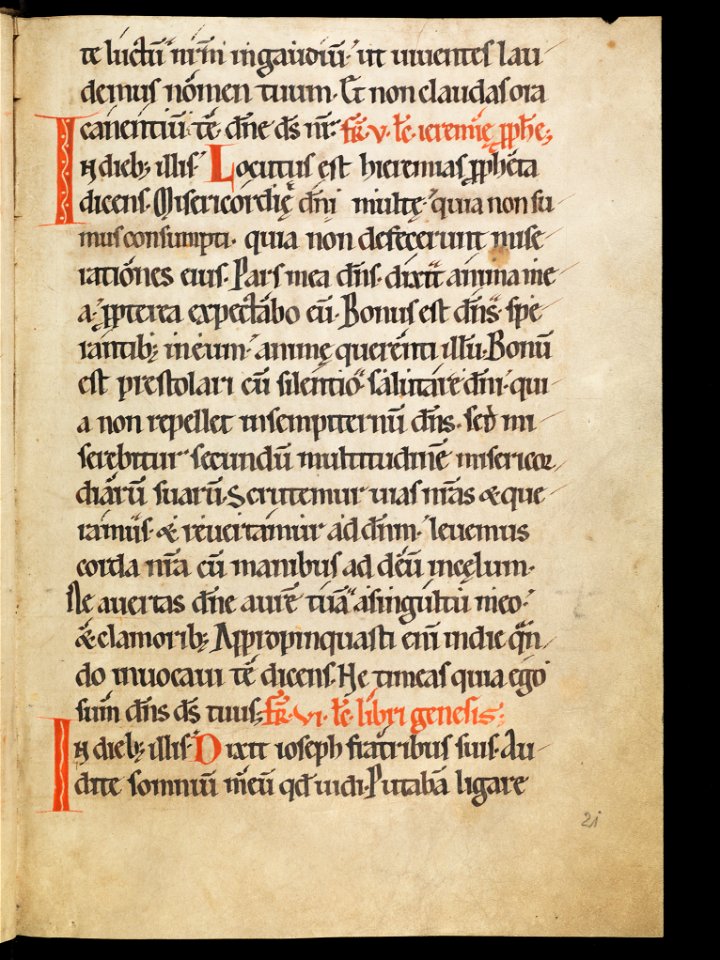 Aarau, Aargauer Kantonsbibliothek, MsWettF 13, f. 21r – Epistolare OCist