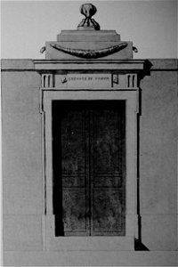 Ancienne porte de la Maitrise aquarelle Habran BMR