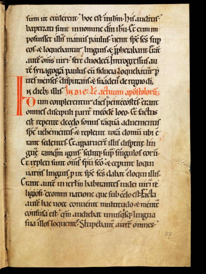 Aarau, Aargauer Kantonsbibliothek, MsWettF 13, f. 57r – Epistolare OCist