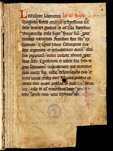 Aarau, Aargauer Kantonsbibliothek, MsWettF 13, f. 1r – Epistolare OCist
