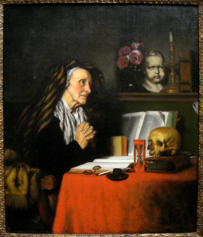 An Old Woman Praying, circa 1655, by Nicolaes Maes (1634-1693) - IMG 7382