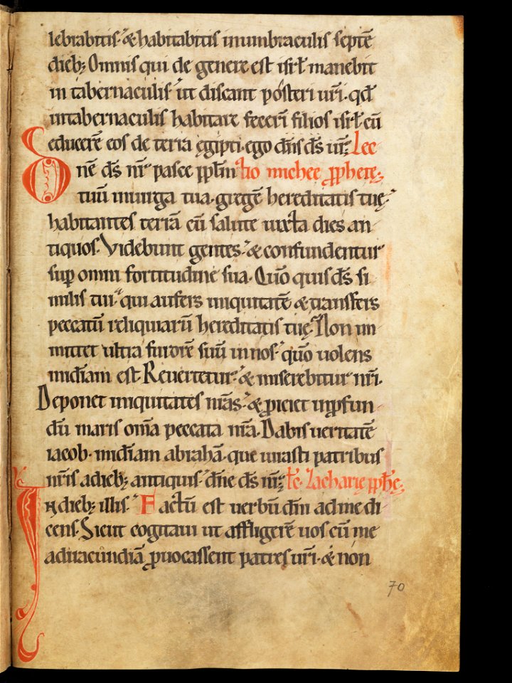 Aarau, Aargauer Kantonsbibliothek, MsWettF 13, f. 70r – Epistolare OCist