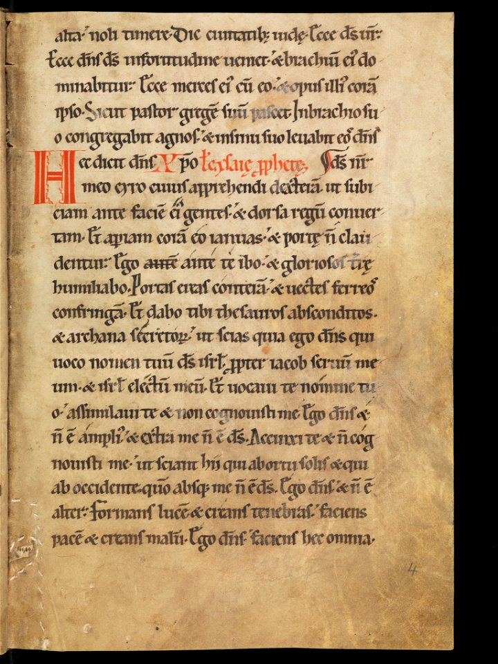 Aarau, Aargauer Kantonsbibliothek, MsWettF 13, f. 4r – Epistolare OCist