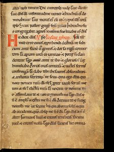 Aarau, Aargauer Kantonsbibliothek, MsWettF 13, f. 4r – Epistolare OCist