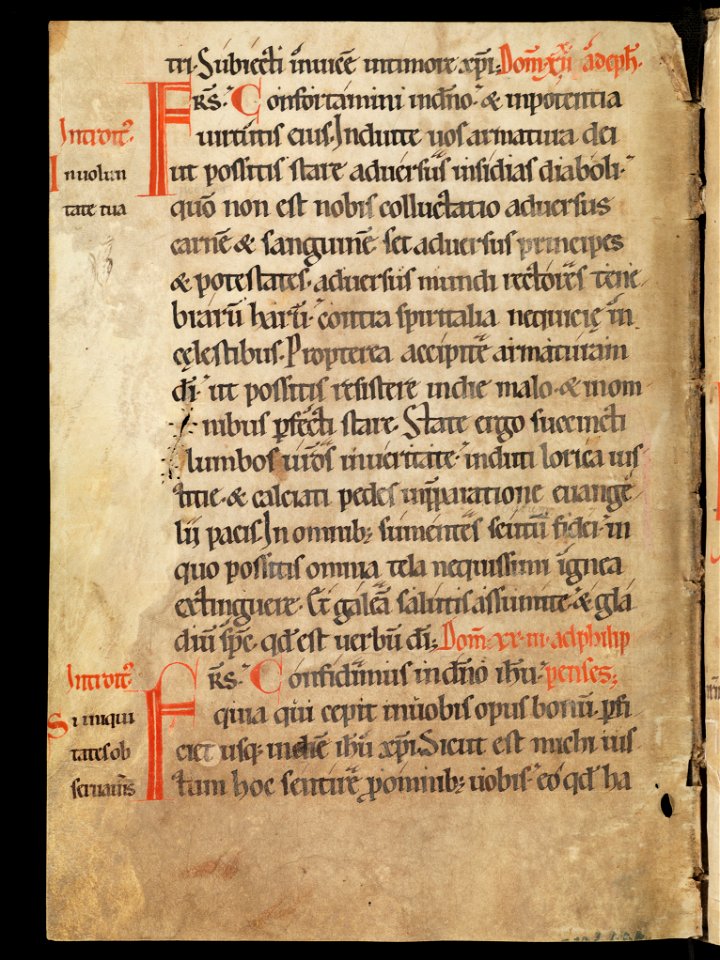 Aarau, Aargauer Kantonsbibliothek, MsWettF 13, f. 73v – Epistolare OCist