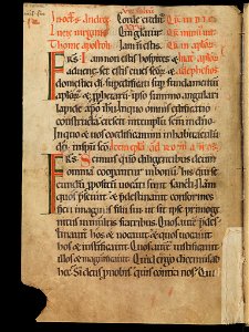 Aarau, Aargauer Kantonsbibliothek, MsWettF 13, f. 91v – Epistolare OCist