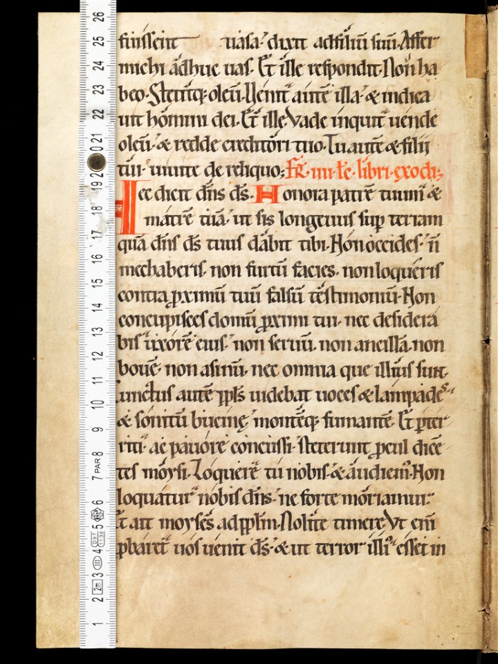 Aarau, Aargauer Kantonsbibliothek, MsWettF 13, Ruler on page – Epistolare OCist