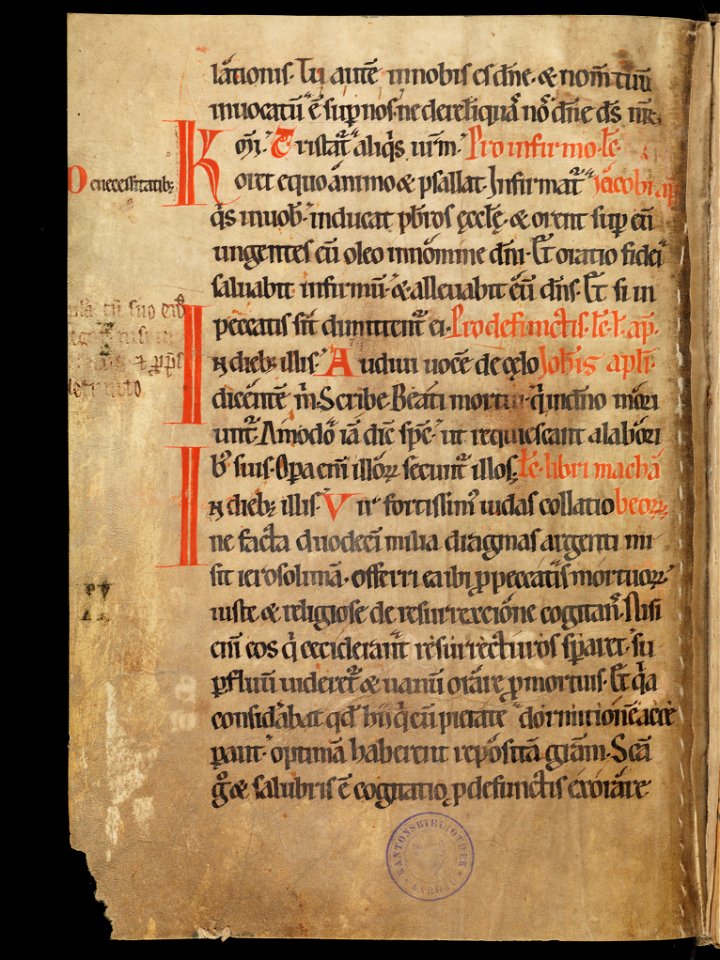 Aarau, Aargauer Kantonsbibliothek, MsWettF 13, f. 102v – Epistolare OCist