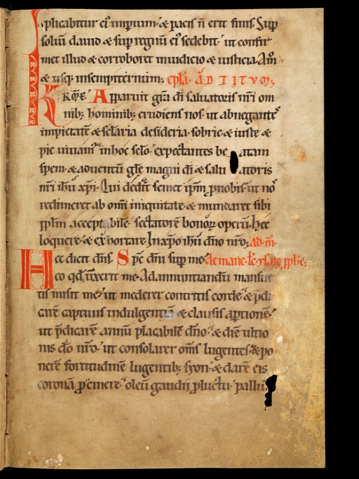 Aarau, Aargauer Kantonsbibliothek, MsWettF 13, f. 6r – Epistolare OCist