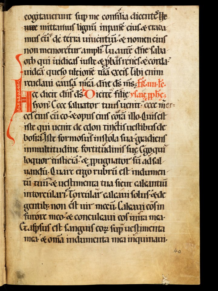 Aarau, Aargauer Kantonsbibliothek, MsWettF 13, f. 40r – Epistolare OCist