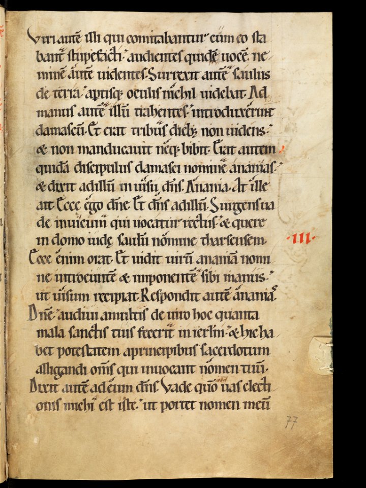 Aarau, Aargauer Kantonsbibliothek, MsWettF 13, f. 77r – Epistolare OCist