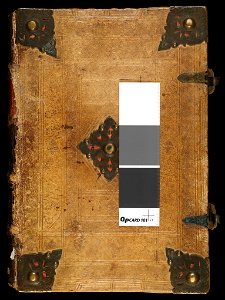 Aarau, Aargauer Kantonsbibliothek, MsWettF 13, QP card on binding – Epistolare OCist