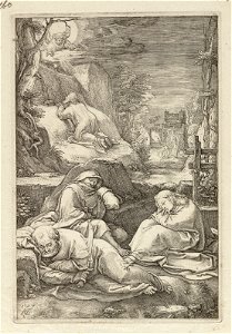 Christus op de Olijfberg Matheus 2637-45 Marcus 1433-40 Lucas 2239-45 Johannes 181-23. NL-HlmNHA 1477 53008470
