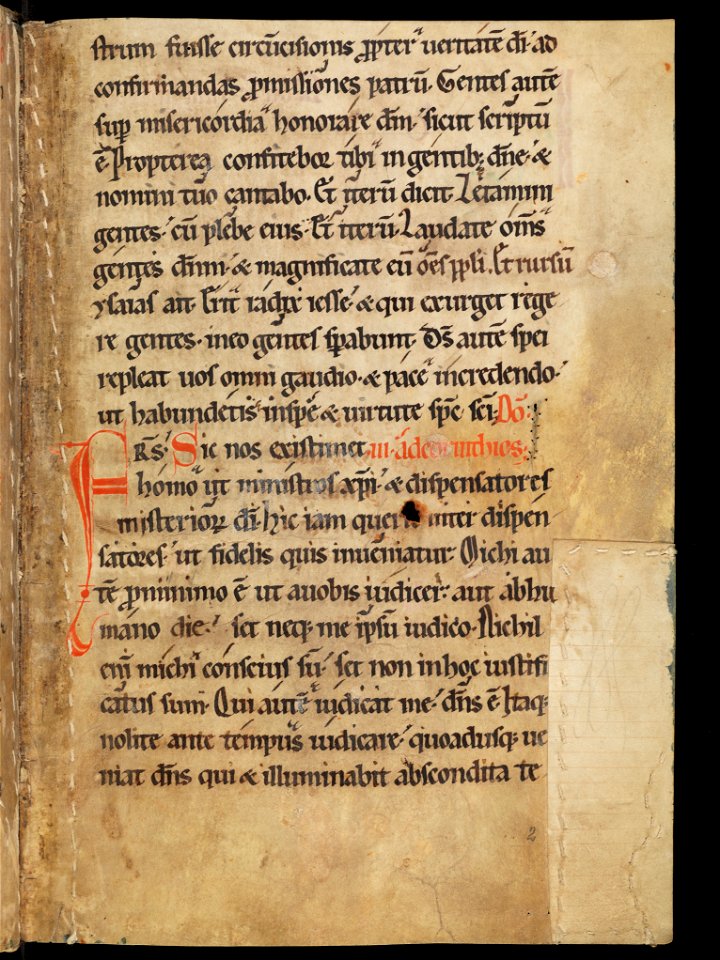 Aarau, Aargauer Kantonsbibliothek, MsWettF 13, f. 2r – Epistolare OCist