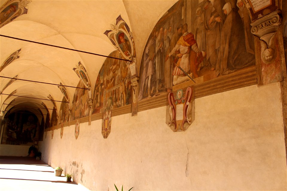 Chiostro di ognissanti, storie di s. francesco, lunetta 11-15 iacopo ligozzi