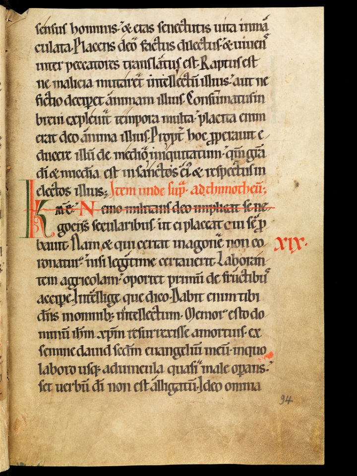 Aarau, Aargauer Kantonsbibliothek, MsWettF 13, f. 94r – Epistolare OCist