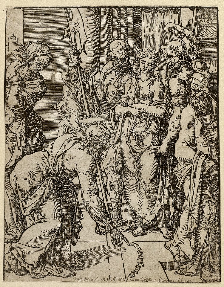 Christus en de overspelige vrouw (Johannes 86), NL-HlmNHA 1477 53008628