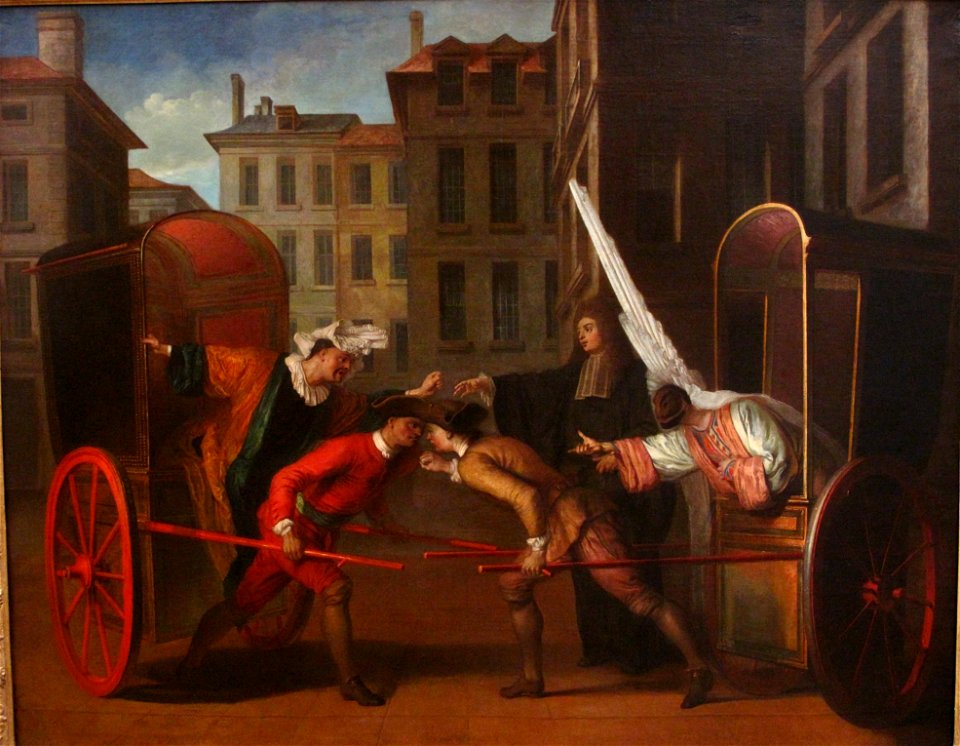 Claude Gillot - Les deux carrosses (vers 1707)