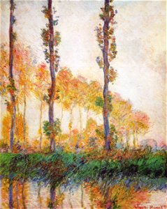 Claude Monet - Poplars (Autumn) II. Free illustration for personal and commercial use.