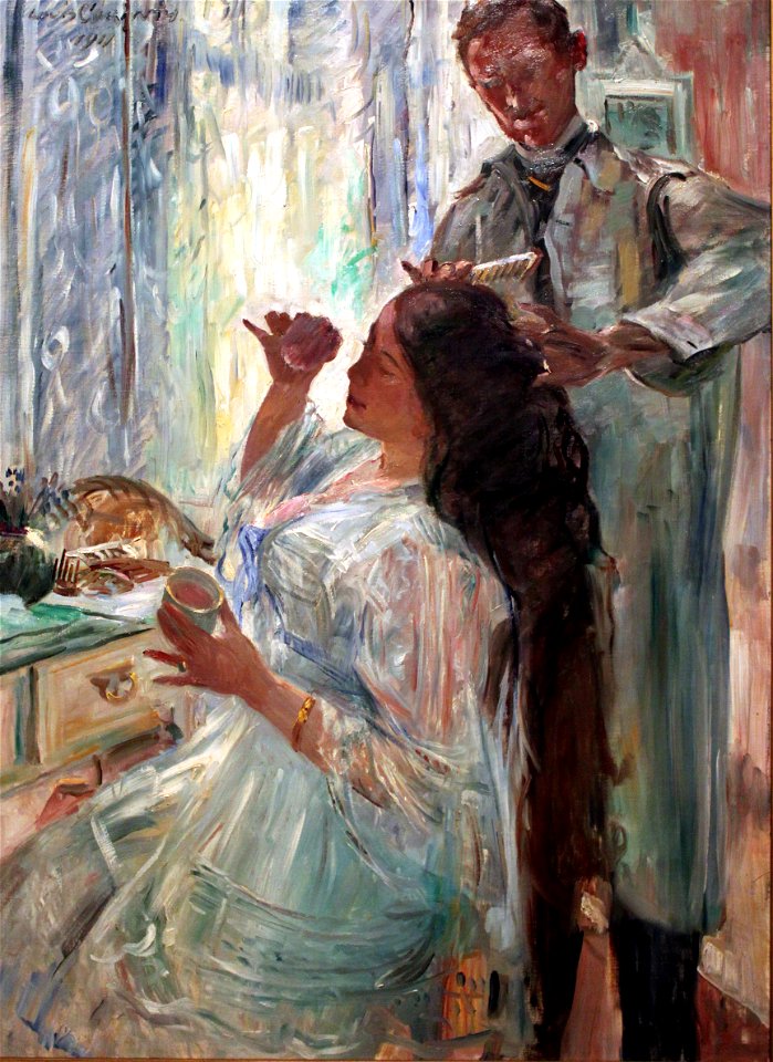 1911 Corinth Charlotte Corinth am Frisiertisch anagoria