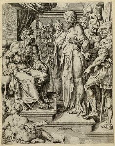 Christus voor Herodes (Lucas 238-10). NL-HlmNHA 1477 53008627