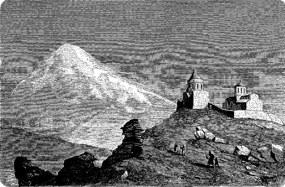 Church at Kazbek (Roskoschny, 1884)