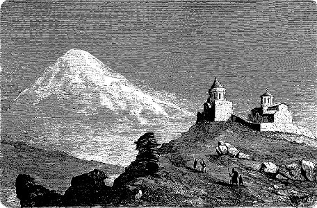 Church at Kazbek (Roskoschny, 1884)