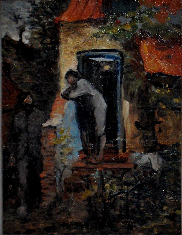 Constantin Meunier.terug thuis van de mijn
