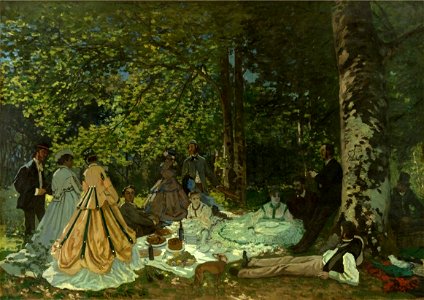 Claude Monet - Le dejeuner sur l’herbe. Free illustration for personal and commercial use.