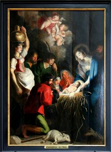 Cornelis de Vos - de geboorte van Jezus. Free illustration for personal and commercial use.